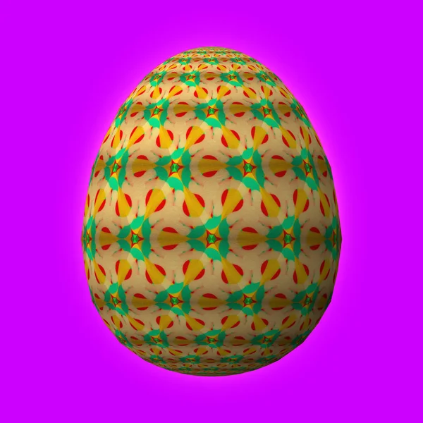 Szczęśliwej Wielkanocy Artfully Zaprojektowane Kolorowe Pisanki Ilustracja Fioletowym Tle — Zdjęcie stockowe