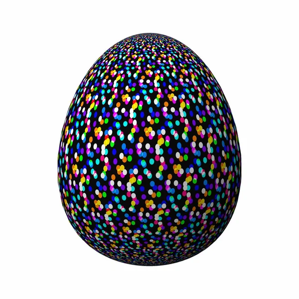 Щасливого Великодня Чудово Сконструйоване Барвисте Пасхальне Яйце Ілюстрація Білому — стокове фото