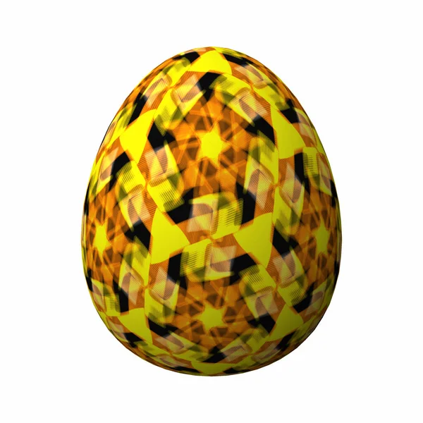 Happy Easter Artfully Designed Colorful Easter Egg Illustration White — Stock Photo, Image
