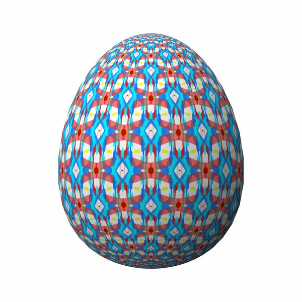 Veselé Velikonoce Uměle Navržené Barevné Velikonoční Vejce Ilustrace Bílém — Stock fotografie