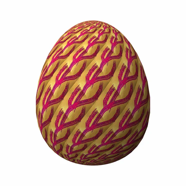 Happy Easter Artfully Designed Colorful Easter Egg Illustration White — Stock Photo, Image