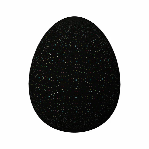 Happy Easter Artfully Designed Colorful Easter Egg Illustration White — Stok Foto