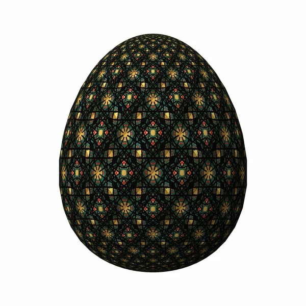 Happy Easter Artfully Designed Colorful Easter Egg Illustration White — Stock Photo, Image