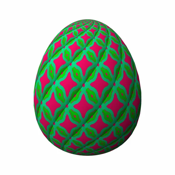 Feliz Pascua Huevo Pascua Ingeniosamente Diseñado Colorido Ilustración Blanco — Foto de Stock