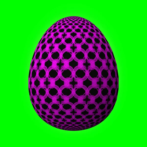 Feliz Pascua Huevo Pascua Ingeniosamente Diseñado Colorido Ilustración Verde — Foto de Stock