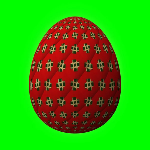 Feliz Pascua Huevo Pascua Ingeniosamente Diseñado Colorido Ilustración Verde — Foto de Stock