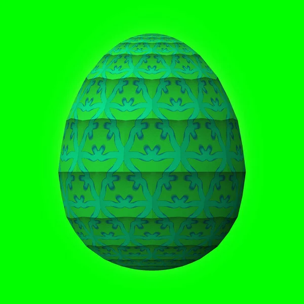 Καλό Πάσχα Artfully Σχεδιασμένο Και Πολύχρωμο Αυγό Πάσχα Εικονογράφηση Πράσινο — Φωτογραφία Αρχείου