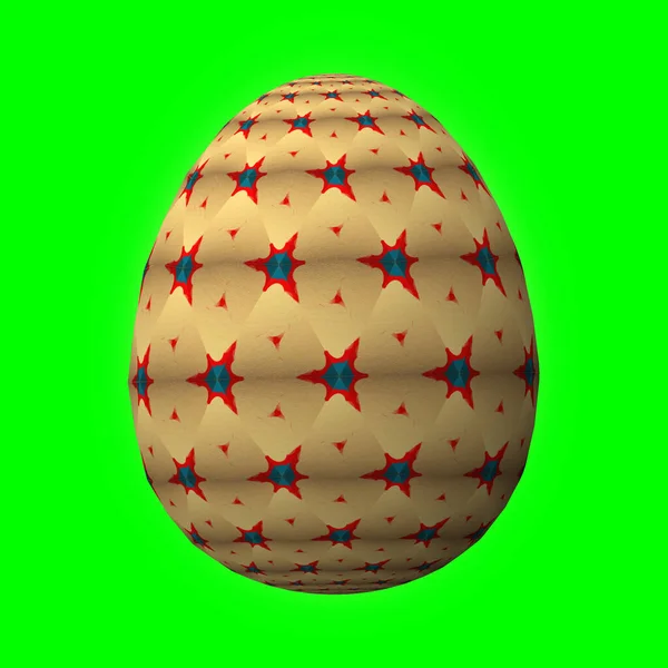 Veselé Velikonoce Uměle Navržené Barevné Velikonoční Vejce Ilustrace Zelené — Stock fotografie