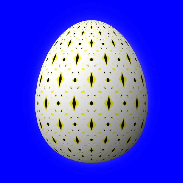 Telur Paskah Berwarna Warni Pada Latar Belakang Biru — Stok Foto