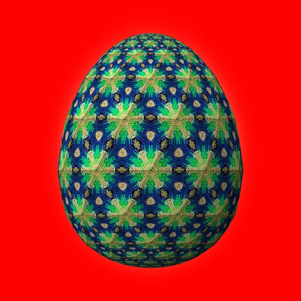 Szczęśliwej Wielkanocy Artfully Zaprojektowane Kolorowe Pisanki Ilustracja Czerwonym — Zdjęcie stockowe