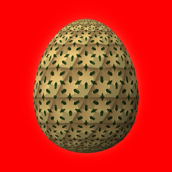 Happy Easter Artfully Designed Colorful Easter Egg Illustration Red — Stock Photo, Image