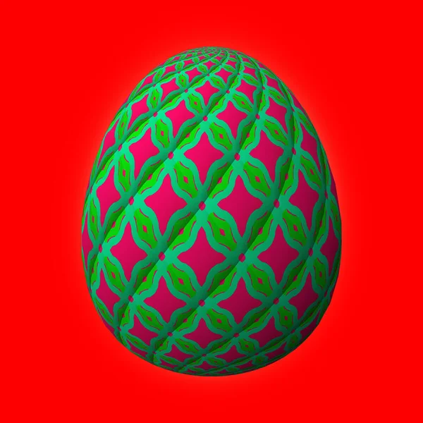 Feliz Pascua Huevo Pascua Ingeniosamente Diseñado Colorido Ilustración Rojo —  Fotos de Stock