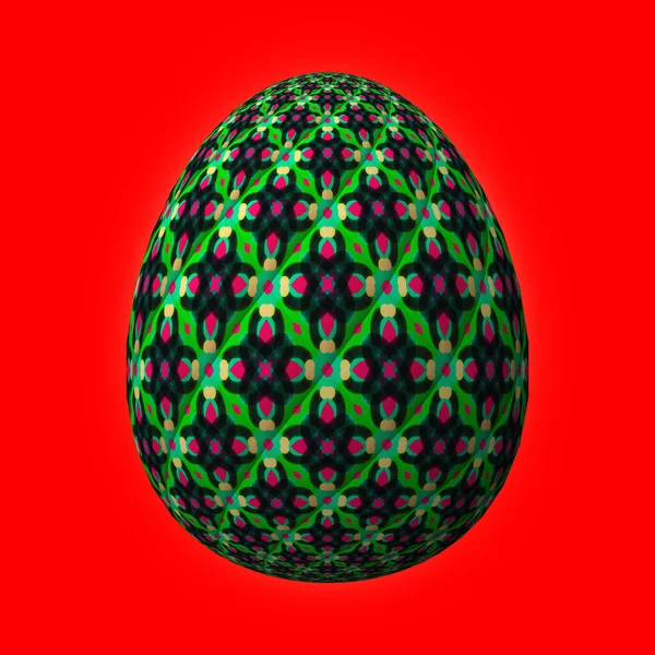 Feliz Pascua Huevo Pascua Ingeniosamente Diseñado Colorido Ilustración Rojo —  Fotos de Stock