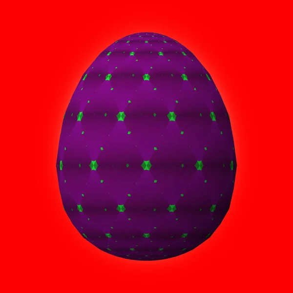 Feliz Pascua Huevo Pascua Ingeniosamente Diseñado Colorido Ilustración Rojo — Foto de Stock