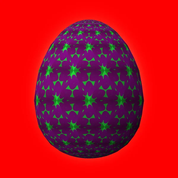 Veselé Velikonoce Uměle Navržené Barevné Velikonoční Vejce Ilustrace Červené — Stock fotografie