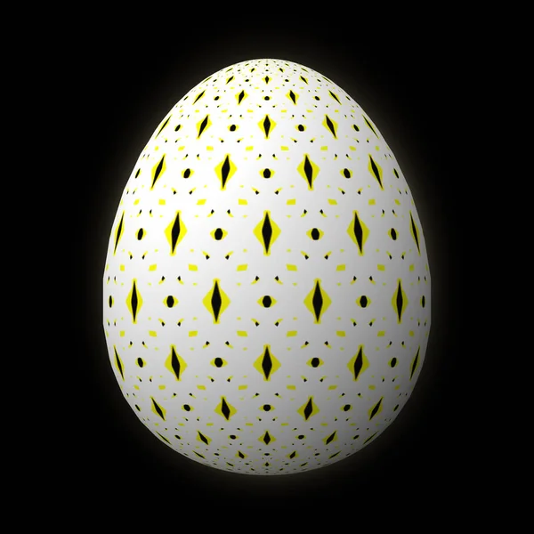 Happy Easter Artfully Designed Colorful Easter Egg Illustration Black Background — Stock Photo, Image