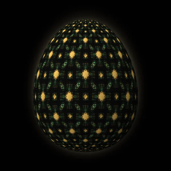 Veselé Velikonoce Uměle Navrženy Barevné Velikonoční Vejce Ilustrace Černém Pozadí — Stock fotografie
