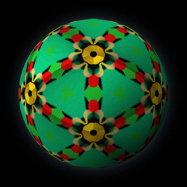 Artfully Designed Colorful Sphere Illustration Black Background — Stock Photo, Image