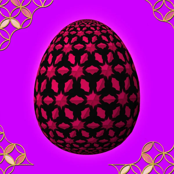 Feliz Pascua Huevo Pascua Artísticamente Diseñado Colorido Ilustración Sobre Fondo — Foto de Stock