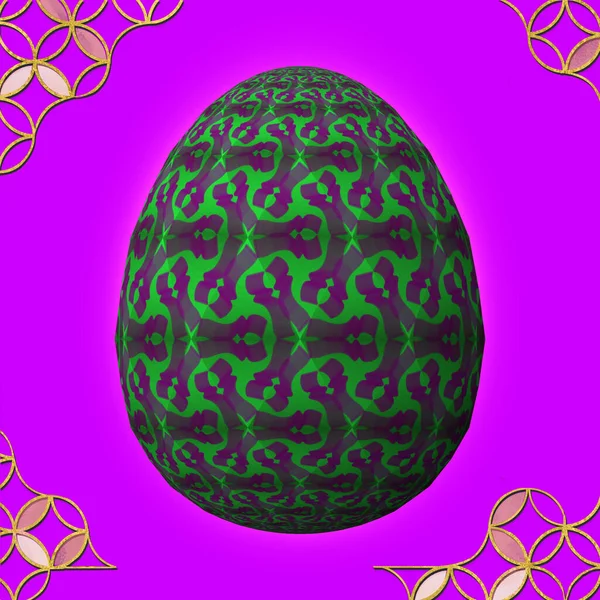 Feliz Pascua Huevo Pascua Artísticamente Diseñado Colorido Ilustración Sobre Fondo — Foto de Stock