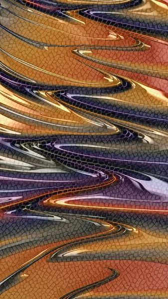 Художественный Творческий Цифровой Дизайн Абстрактного Трехмерного Фрактального Фона Стиле Мозаики — стоковое фото