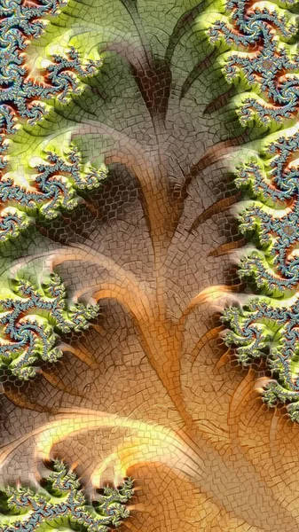 Artistieke Fantasierijke Digitaal Ontworpen Abstracte Fractal Achtergrond Mozaïek Stijl — Stockfoto