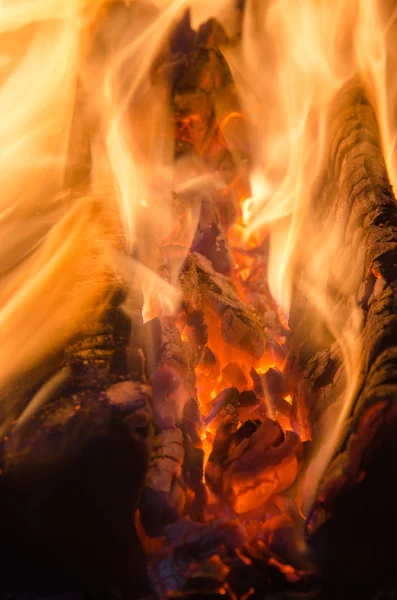 Ateşin içinde sıcak kömür