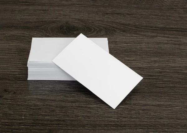 Blank business card on the table — Stock Photo, Image