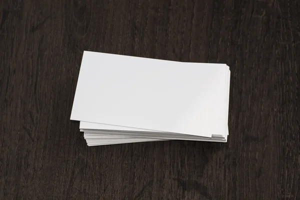 Blank business card on the table — Stock Photo, Image