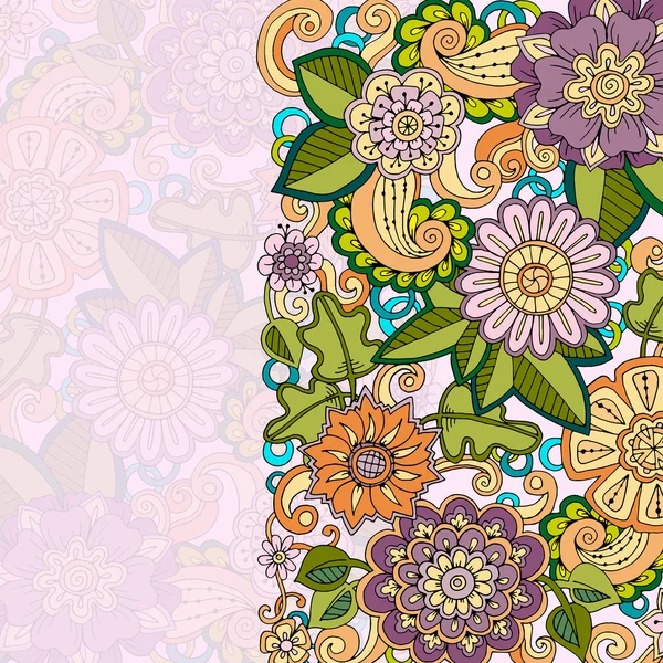 Tarjeta floral. Plantilla vectorial identidad corporativa. Obras de arte de negocios con salpicaduras de acuarela. Fondo para web, diseño de medios impresos. Banner, tarjeta de visita, folleto, invitación, tarjeta de felicitación, postal . — Vector de stock