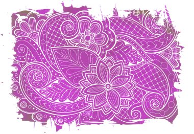 Çiçek kartı. Vektör şablon kurumsal kimlik. Suluboya sıçrama ile iş sanat. Web, basılı medya tasarım için arka plan. Afiş, kartvizit, broşür, davetiye, tebrik kartı, kartpostal.