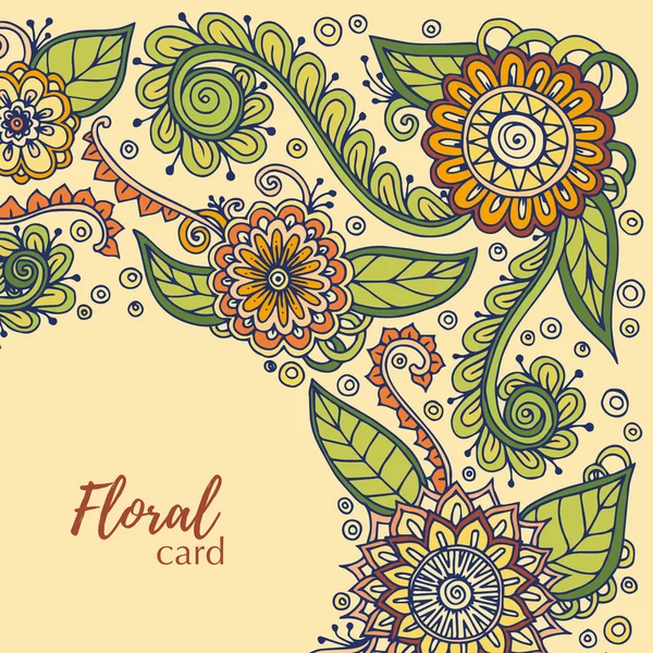 Cartão floral. Modelo de vetor identidade corporativa. Obras de arte de negócios com respingo de aquarela. Fundo para web, design de mídia impressa. Banner, cartão de visita, folheto, convite, cartão de felicitações, cartão postal . — Vetor de Stock