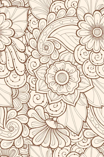 Stilize çiçekler ile dikişsiz grunge desen. Süslü zentangle dikişsiz doku, soyut çiçekler ile desen. Çiçek desen duvar kağıdı için kullanılabilir, desen dolgular, web sayfası arka plan.