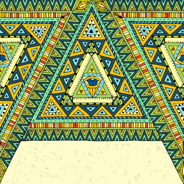 geometrik öğelerle aşiret etnik köken.