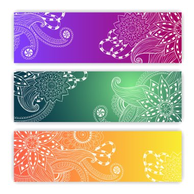 benzersiz desen kartı sanat çiçeklerle ayarla.