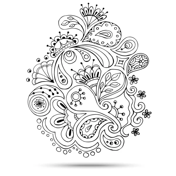 Elemento de diseño Henna Paisley Mehndi Doodles . — Vector de stock