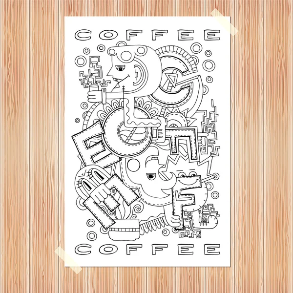 Doodle-Element mit Konzept einer kreativen Idee. — Stockvektor