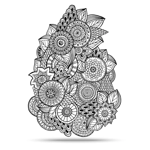 Elemento de design Henna Paisley Mehndi Doodles . —  Vetores de Stock