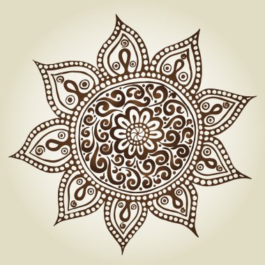 Mandala. yuvarlak süsleme desen.