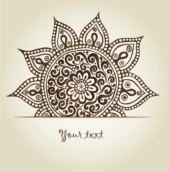 Prachtige vintage sieraad. Mandala. — Stockvector