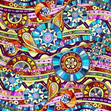 Geometrik mozaik elemanları ile arka plan.