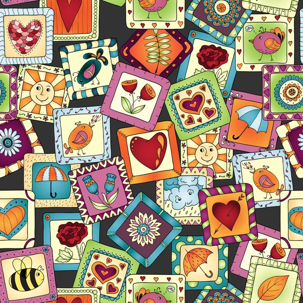 Geometrik sorunsuz patchwork tarzı desen.