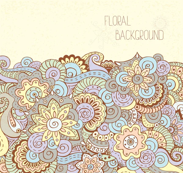 Patrón de fondo retro floral abstracto . — Archivo Imágenes Vectoriales