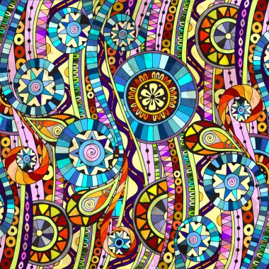 Geometrik mozaik elemanları ile arka plan.