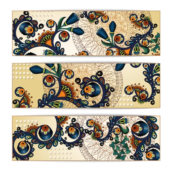 Paisley batik background. Cartões tribais étnicos . —  Vetores de Stock