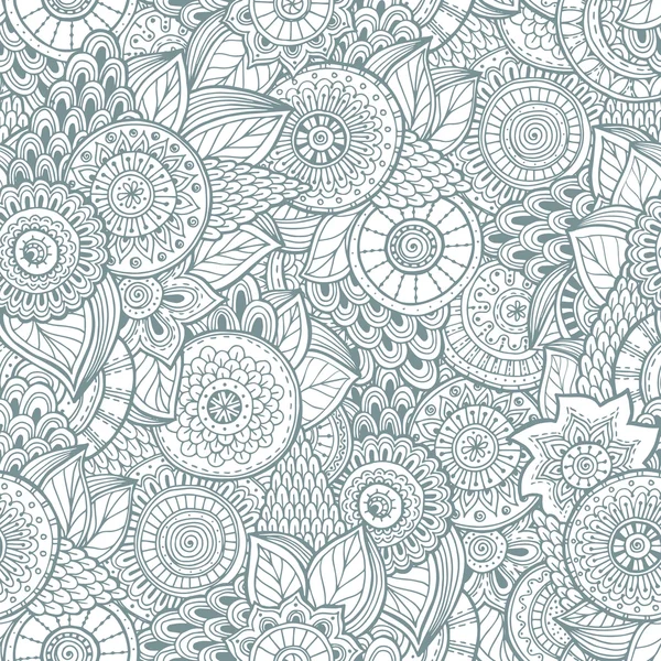 Seamless flower retro background in vector.