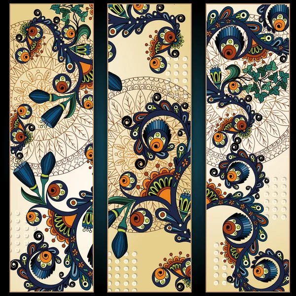 Paisley batik background. Cartões tribais étnicos . —  Vetores de Stock