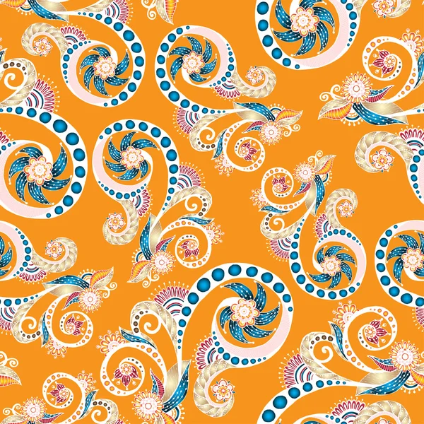 Motif floral sans couture avec griffes et concombres — Image vectorielle