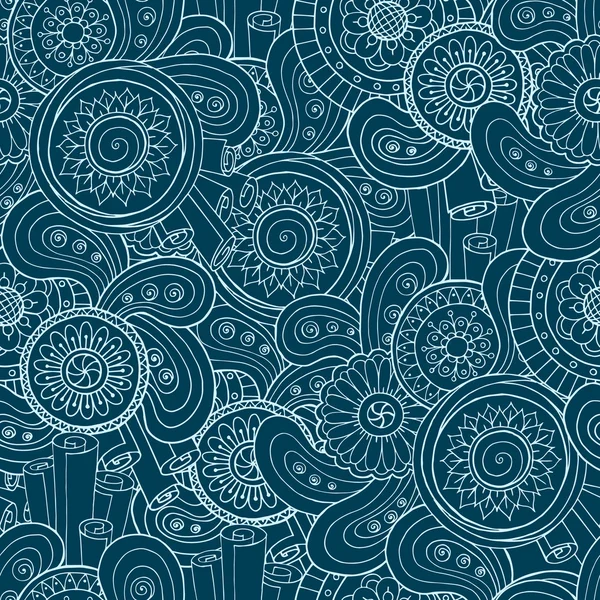 Fondo retro flor inconsútil en vector . — Vector de stock