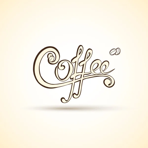 Etiquetas de cafetería vectorial con caligrafía — Vector de stock